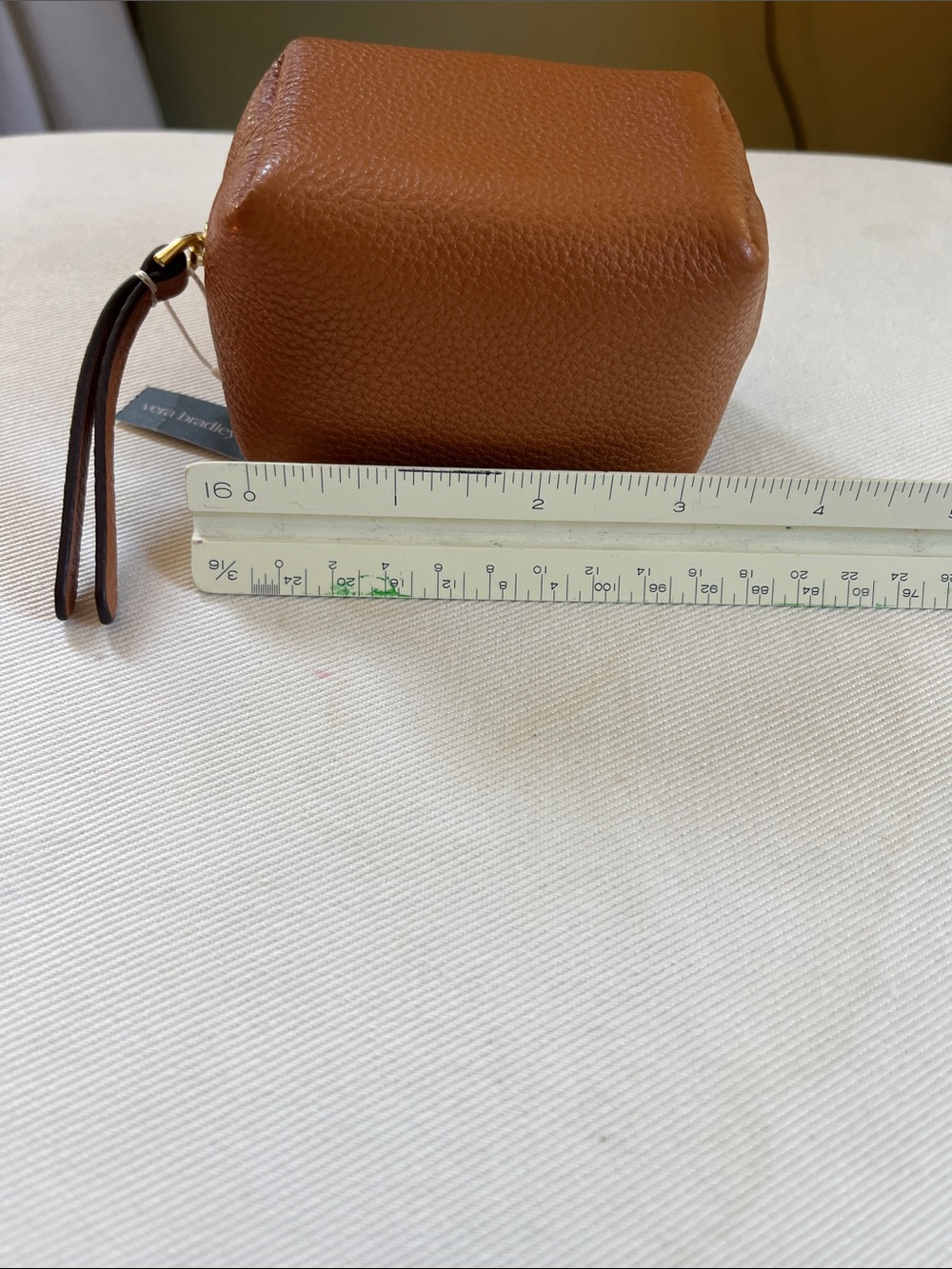 NWT Vera Bradley brown mini cosmetic bag - Picture 4 of 5